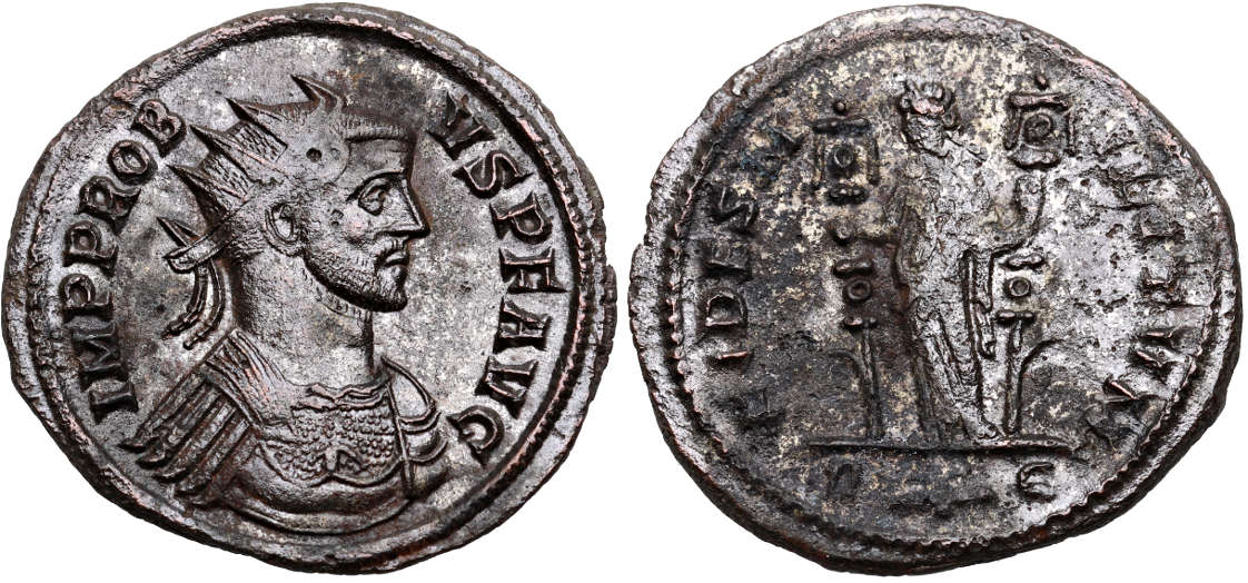 Probus, 276-282 AD, Silvered Antoninianus, Fides Militum, struck