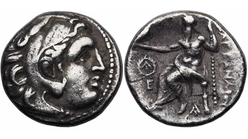 Genuine Ancient Macedonian Empire Silver Drachm from 336-323 BC in Album with Certificate of Authenticity Alexander the Great Silver Coin 